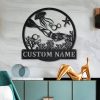 Scuba Diving Girl Metal Sign Personalized Metal Name Signs Home Decor Sport Lovers Gifts 3