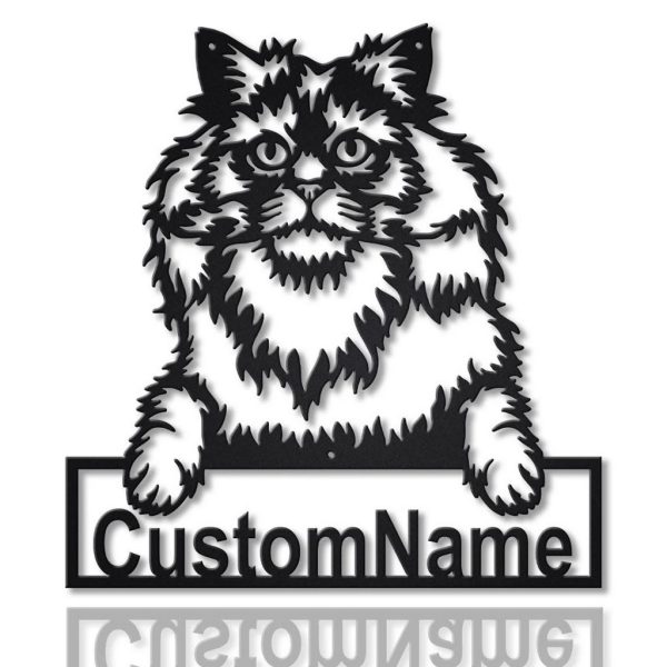 Selkirk Rex Cat Metal Art Personalized Metal Name Sign Decor Home Gift for Cat Lover