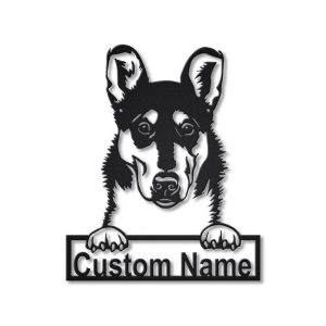 Smooth Collie Metal Art Personalized Metal Name Sign Home Decor Gift for Dog Lover