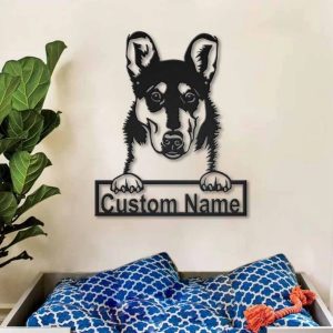 Smooth Collie Metal Art Personalized Metal Name Sign Home Decor Gift for Dog Lover