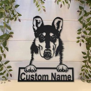 Smooth Collie Metal Art Personalized Metal Name Sign Home Decor Gift for Dog Lover 3