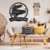 Snakehead Fish Metal Art Personalized Metal Name Sign Decor Home Fishing Gift for Fisherman 2