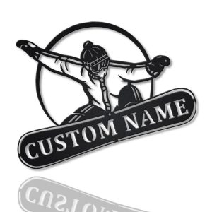 Snowboarding Metal Sign Personalized Metal Name Signs Home Decor Sport Lovers Gifts