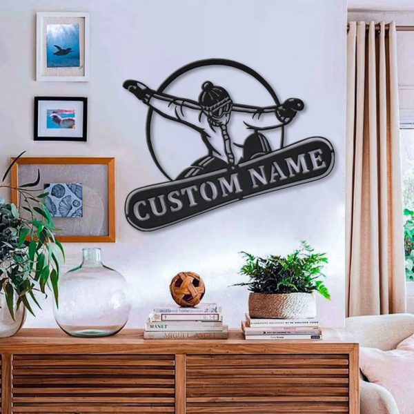 Snowboarding Metal Sign Personalized Metal Name Signs Home Decor Sport Lovers Gifts