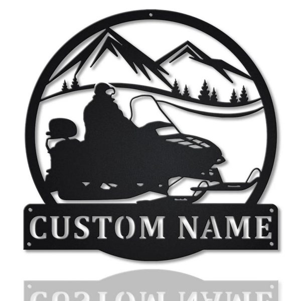 Snowmobiling Metal Sign Personalized Metal Name Signs Home Decor Sport Lovers Gifts