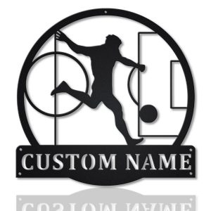 Soccer Players Metal Sign Personalized Metal Name Signs Home Decor Soccer Fans Gifts