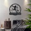 Soccer Players Metal Sign Personalized Metal Name Signs Home Decor Soccer Fans Gifts 2