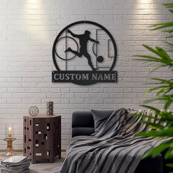 Soccer Players Metal Sign Personalized Metal Name Signs Home Decor Soccer Fans Gifts