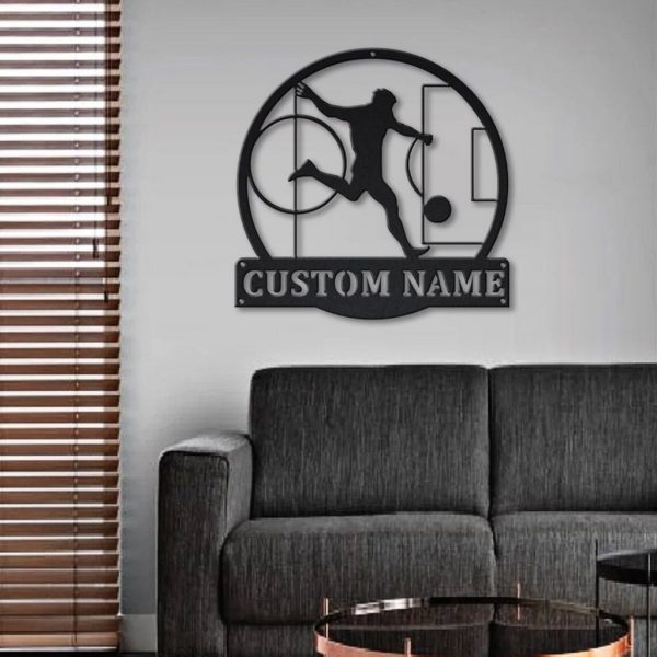 Soccer Players Metal Sign Personalized Metal Name Signs Home Decor Soccer Fans Gifts