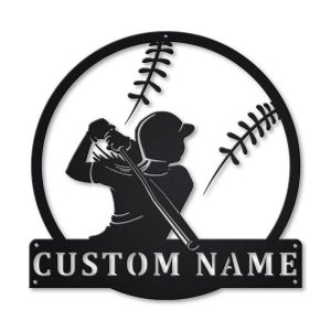 Softball Metal Sign Personalized Metal Name Signs Home Decor Sport Lovers Gifts 1