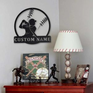 Softball Metal Sign Personalized Metal Name Signs Home Decor Sport Lovers Gifts 3