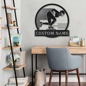 Speed Skating Metal Sign Personalized Metal Name Signs Home Decor Sport Lovers Gifts 3