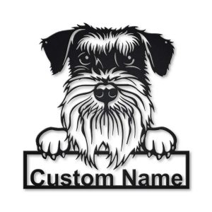 Standard Schnauzer Dog Metal Art Personalized Metal Name Sign Decor Home Gift for Dog Lover 1