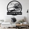 Swamp Boat Metal Wall ARt Personalized Metal Name Sign Home Decor Housewarming Gift 2