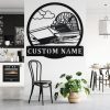 Swamp Boat Metal Wall ARt Personalized Metal Name Sign Home Decor Housewarming Gift 3