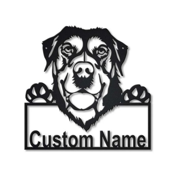 Swiss Mountain Dog Metal Art Personalized Metal Name Sign Home Decor Gift for Dog Lover