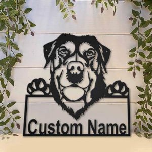 Swiss Mountain Dog Metal Art Personalized Metal Name Sign Home Decor Gift for Dog Lover 3