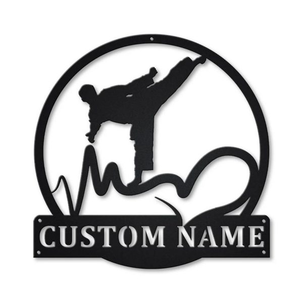 Taekwondo Metal Sign Personalized Metal Name Signs Home Decor Sport Lovers Gifts