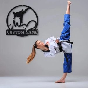 Taekwondo Metal Sign Personalized Metal Name Signs Home Decor Sport Lovers Gifts 2