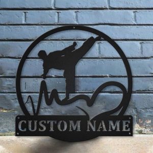 Taekwondo Metal Sign Personalized Metal Name Signs Home Decor Sport Lovers Gifts 3