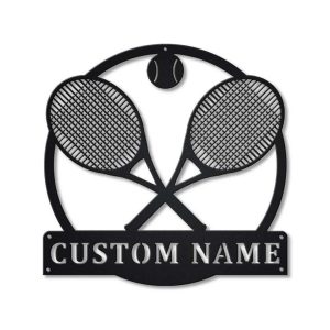 Tennis Metal Sign Personalized Metal Name Signs Home Decor Sport Lovers Gifts