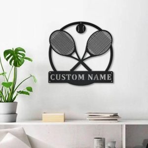 Tennis Metal Sign Personalized Metal Name Signs Home Decor Sport Lovers Gifts 3