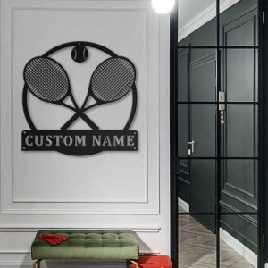 Tennis Metal Sign Personalized Metal Name Signs Home Decor Sport Lovers Gifts 4