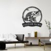 Tiger Muskellunge Fish Metal Art Personalized Metal Name Sign Decor Home Fishing Gift for Fisherman 4