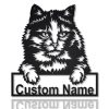 Tortoiseshell Cat Metal Art Personalized Metal Name Sign Decor Home Gift for Cat Lover 1