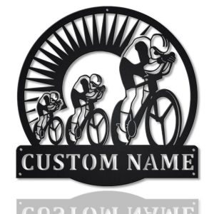 Track Cycling Metal Sign Personalized Metal Name Signs Home Decor Sport Lovers Gifts 1