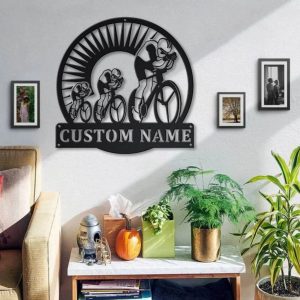 Track Cycling Metal Sign Personalized Metal Name Signs Home Decor Sport Lovers Gifts 4