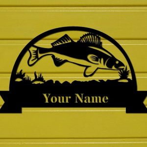 Trout Bass Metal Art Personalized Metal Name Sign Fishing Signs Decor -  Custom Laser Cut Metal Art & Signs, Gift & Home Decor