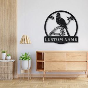 Turaco Birds Metal Art Personalized Metal Name Sign Decor Home Gift for Animal Lover 2