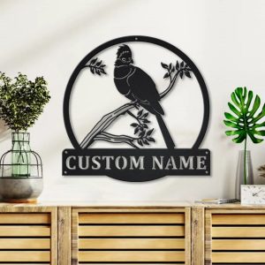 Turaco Birds Metal Art Personalized Metal Name Sign Decor Home Gift for Animal Lover 3