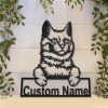 Turkish Angora Cat Metal Art Personalized Metal Name Sign Decor Home Gift for Cat Lover 3