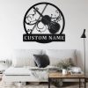 Violin Musical Instrument Metal Art Personalized Metal Name Sign Music Room Decor 2
