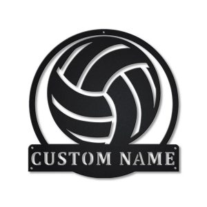 Volleyball Metal Sign Personalized Metal Name Signs Home Decor Sport Lovers Gifts 1