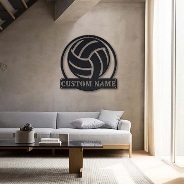 Volleyball Metal Sign Personalized Metal Name Signs Home Decor Sport Lovers Gifts