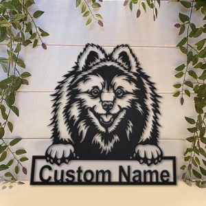 Volpino Dog Metal Art Personalized Metal Name Sign Decor Home Gift for Dog Lover