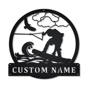 Wakeboarding Metal Sign Personalized Metal Name Signs Home Decor Sport Lovers Gifts