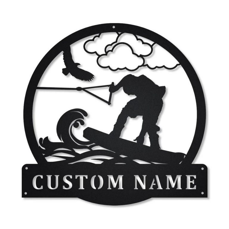 Wakeboarding Metal Sign Personalized Metal Name Signs Home Decor Sport wakeboarding-metal-sign-personalized-metal-name-signs-home-decor-sport