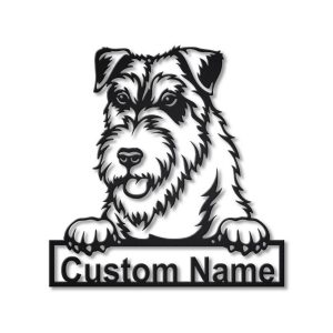 Wales Terrier Dog Metal Art Personalized Metal Name Sign Decor Home Gift for Dog Lover 1