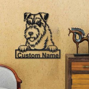 Wales Terrier Dog Metal Art Personalized Metal Name Sign Decor Home Gift for Dog Lover