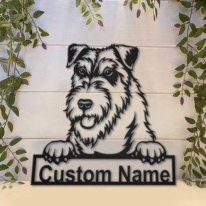 Wales Terrier Dog Metal Art Personalized Metal Name Sign Decor Home Gift for Dog Lover 3