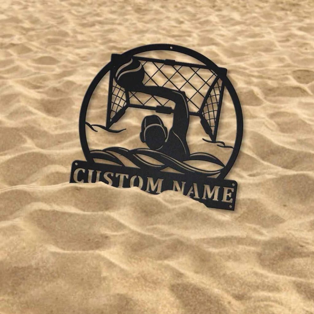 Water Polo Sport Metal Sign Personalized Metal Name Signs Home Decor