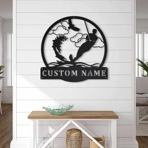 Water Skiing Metal Sign Personalized Metal Name Signs Home Decor Sport Lovers Gifts 5