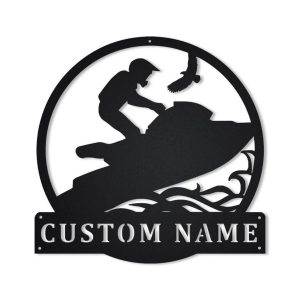 Waverunner Metal Sign Personalized Metal Name Signs Home Decor Sport Lovers Gifts 1