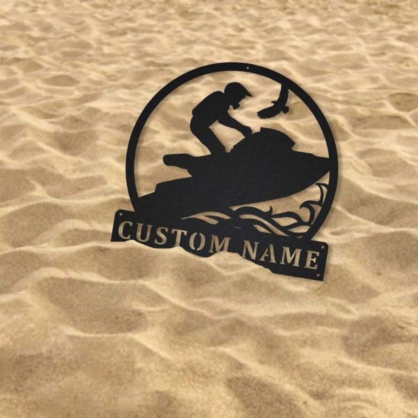 Waverunner Metal Sign Personalized Metal Name Signs Home Decor Sport Lovers Gifts