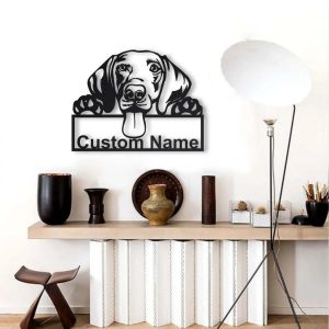 Weimaraner Metal Art Personalized Metal Name Sign Decor Home Gift for Dog Lover 2