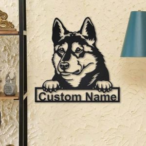 West Siberian Laika Metal Art Personalized Metal Name Sign Decor Home Gift for Dog Lover 2